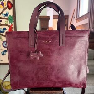 Radley London Burgundy Lizard Embossed Multi-way Bag